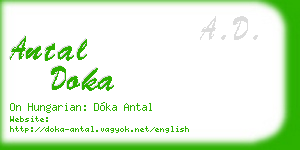 antal doka business card